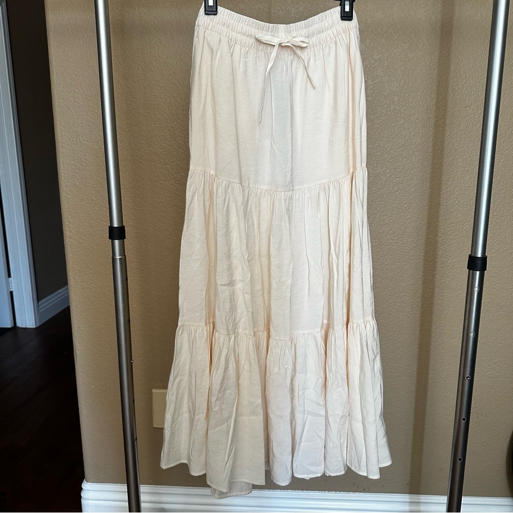 Reiss Tammy Tiered Drawstring Maxi Skirt. NWT